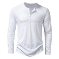 Camiseta Masculina Manga Longa Gola Henley Itajaí